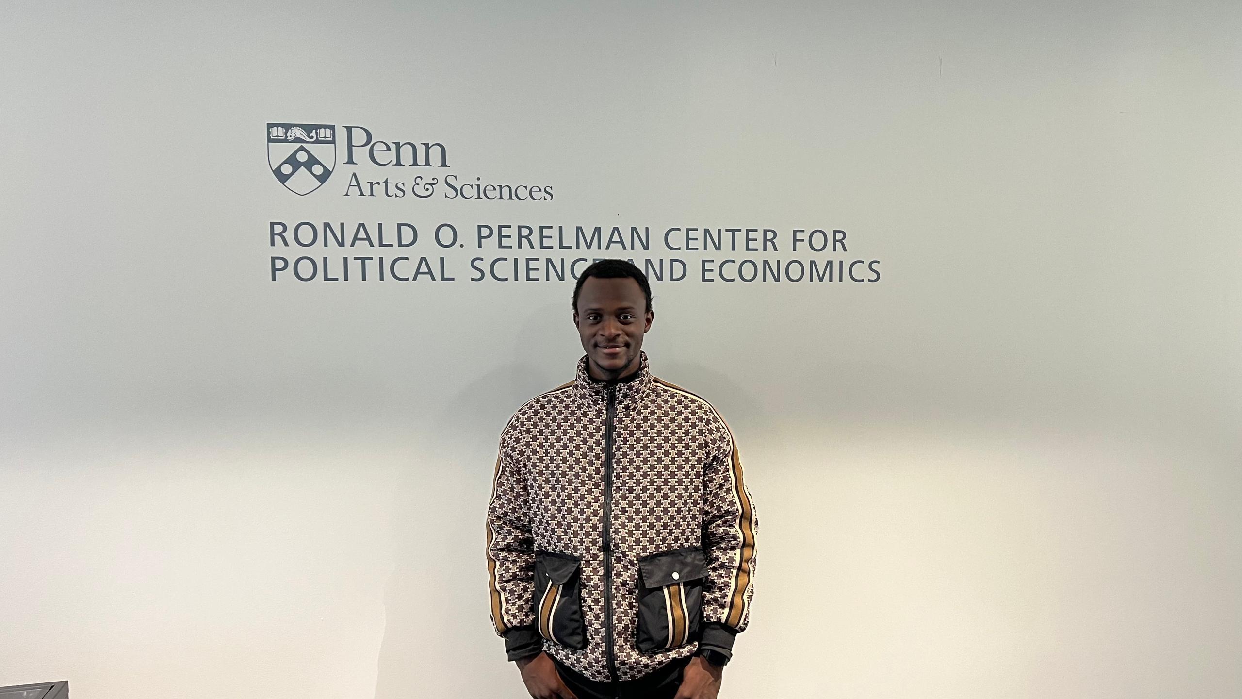 Emile Djohi at Penn Arts & Sciences